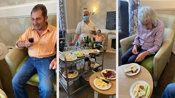 Cheese and wine afternoon at St Andrews care home